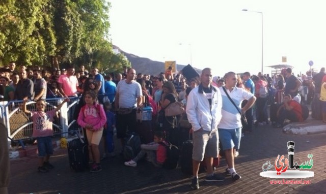 ايلات : آلاف المسافرين من عرب الداخل عالقون في معبر طابا منذ ساعات الليل